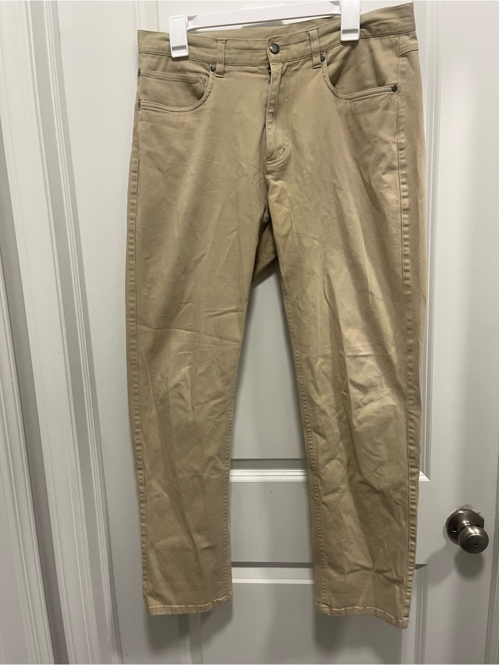 FootJoy FJ Men’s Performance Golf cotton Tan Pants 34x32 EUC